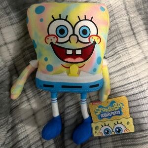 Colorful sponge bob plushie nwt
